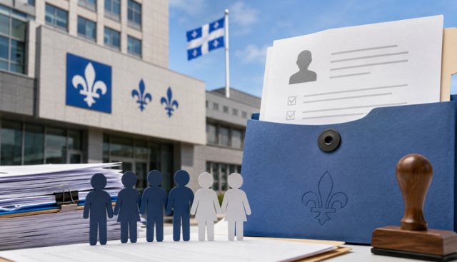 PEQ开放的第一个月魁省移民部收到多少例申请?